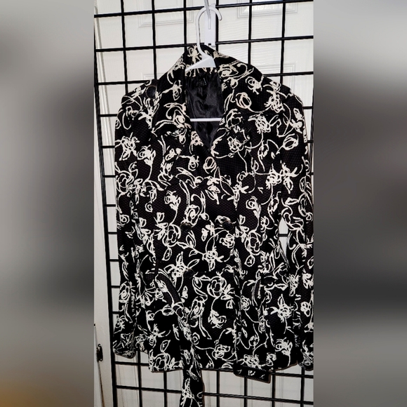 Women's Lapis black/white jacket, size L - Picture 1 of 10
